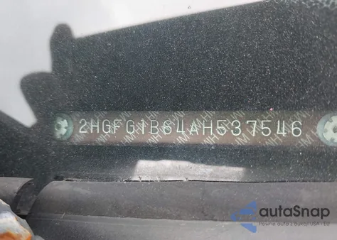 2010 Honda Civic Lx из США, поврежденный, VIN 2HGFG1B64AH537546